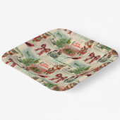 Assiettes En Carton Joyeux Noël et Joyeuses Fêtes (Angulaire)