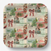 Assiettes En Carton Joyeux Noël et Joyeuses Fêtes (Recto)