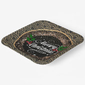 Assiettes En Carton Joyeux Noël, étincelle et parties scintillant, Pla (Angulaire)