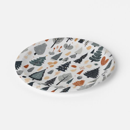 Assiettes En Carton Joyeux Noël Festif (Angle)