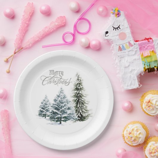 Assiettes En Carton Joyeux Noël Fête Plaques en papier (Fête)