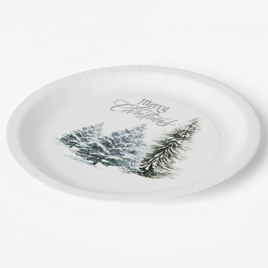 Assiettes En Carton Joyeux Noël Fête Plaques en papier (Angle)