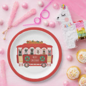 Assiettes En Carton Joyeux Noël Français Bulldogs Vacances Trolly (Fête)