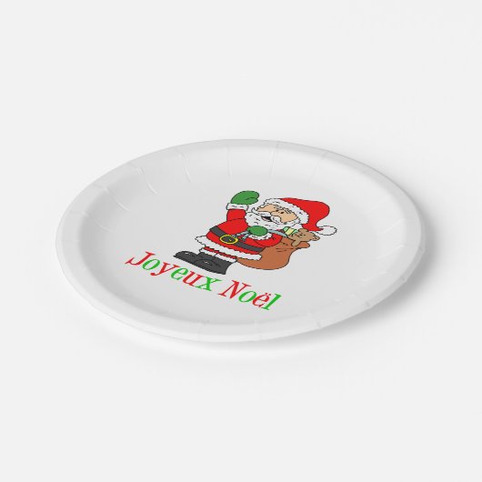 Assiettes En Carton Joyeux Noel Français Noël (Angle)
