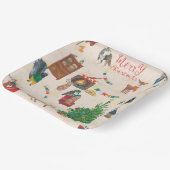 Assiettes En Carton Joyeux Noël Fun Wildlife (Angulaire)
