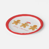 Assiettes En Carton Joyeux Noël Gingerbread Hommes (Angle)