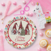 Assiettes En Carton Joyeux Noël Gnome (Fête)