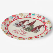 Assiettes En Carton Joyeux Noël Gnome (Angle)