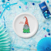 Assiettes En Carton Joyeux Noël Gnome Plaque en papier (Fête)
