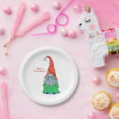 Assiettes En Carton Joyeux Noël Gnome Plaque en papier (Fête)