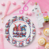 Assiettes En Carton Joyeux Noël Gnomes (Fête)