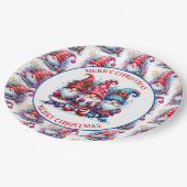 Assiettes En Carton Joyeux Noël Gnomes (Angle)