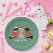 Assiettes En Carton Joyeux Noël Labrador Retriever Dogs (Fête)