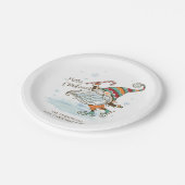 Assiettes En Carton Joyeux Noël Nordic Gnome Personnalisé (Angle)