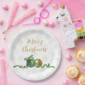 Assiettes En Carton Joyeux Noël Ornements Gold Fête (Fête)