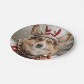 Assiettes En Carton Joyeux Noël Pembroke Welsh Corgi Chien (Angle)