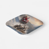 Assiettes En Carton Joyeux Noël Père Noël et Reindeer (Angulaire)