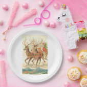 Assiettes En Carton Joyeux Noël (Père Noël et son renne) (Fête)