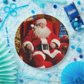 Assiettes En Carton Joyeux Noël Père Noël Plaque en papier (Fête)