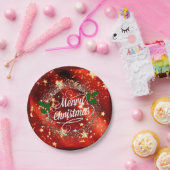 Assiettes En Carton Joyeux Noël pétillant et brillant (Fête)