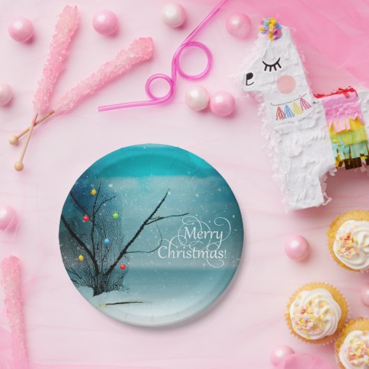 Assiettes En Carton Joyeux Noël - plaques à papier 7" (Fête)