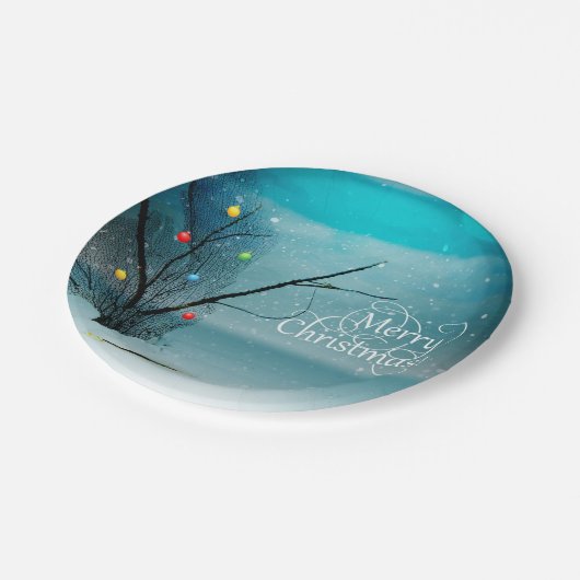 Assiettes En Carton Joyeux Noël - plaques à papier 7" (Angle)