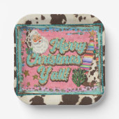 Assiettes En Carton Joyeux Noël, plaques en papier Y’all (Recto)