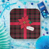 Assiettes En Carton Joyeux Noël Poinsettia Plaques en papier (Fête)