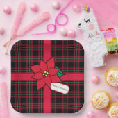 Assiettes En Carton Joyeux Noël Poinsettia Plaques en papier (Fête)