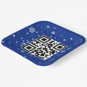 Assiettes En Carton Joyeux Noël QR Code sur les flocons de neige (Angulaire)