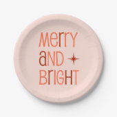 Assiettes En Carton Joyeux Noël rétro (Devant)