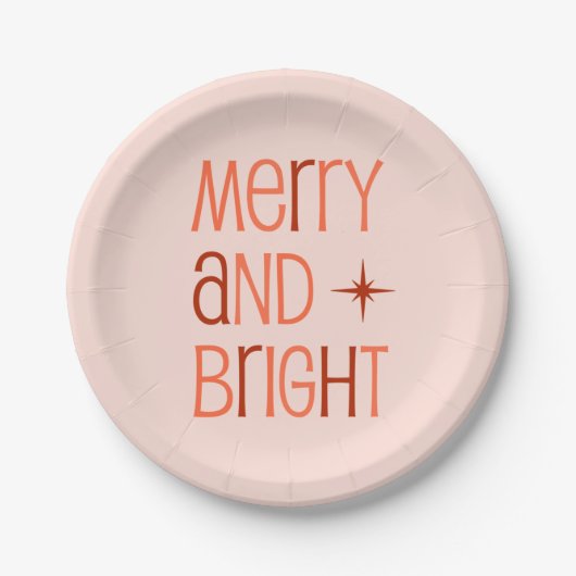 Assiettes En Carton Joyeux Noël rétro (Devant)
