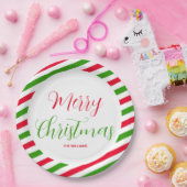 Assiettes En Carton Joyeux Noël Rouge Et Vert Nom De Fête (Fête)