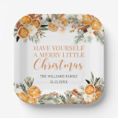 Assiettes En Carton Joyeux Noël séché oranges d'hiver Papier (Recto)