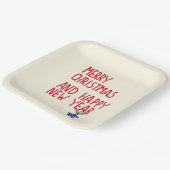 Assiettes En Carton Joyeux Noël Simple Typographie moderne (Angulaire)