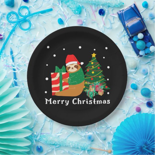 Assiettes En Carton Joyeux Noël Sloth Noël (Fête)