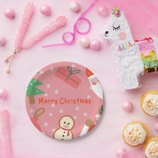 Assiettes En Carton joyeux Noël snowflake bonhomme présente xmas tr (Fête)