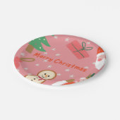 Assiettes En Carton joyeux Noël snowflake bonhomme présente xmas tr (Angle)