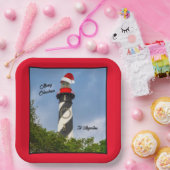 Assiettes En Carton Joyeux Noël St Augustine Florida Lighthouse (Fête)