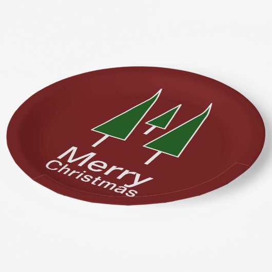 Assiettes En Carton Joyeux Noël Typographie Vaisselle (Angle)