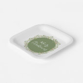 Assiettes En Carton Joyeux Noël vert (Angulaire)