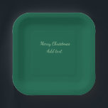 Assiettes En Carton Joyeux Noël vert plaine solo arrière - plan vacanc<br><div class="desc">Conception</div>