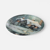 Assiettes En Carton Joyeux Noël Y'All merveilleuse nuit d'hiver (Angle)