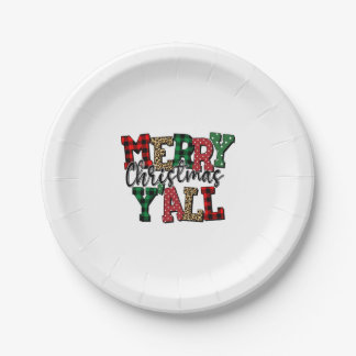 Assiettes En Carton Joyeux Noël Y'all - Parfait Noël