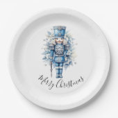 Assiettes En Carton Joyeux Noir Bleu Nutcracker (Devant)