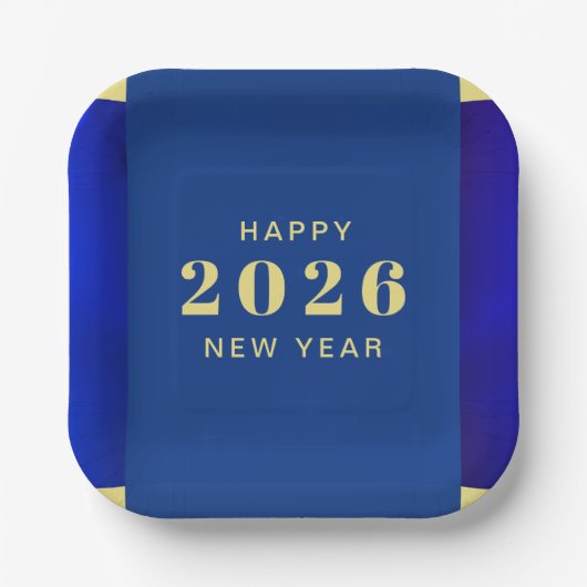 Assiettes En Carton Joyeux Nouvel An (Recto)