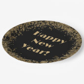 Assiettes En Carton Joyeux Nouvel An Elegant Gold Parties scintillant (Angle)