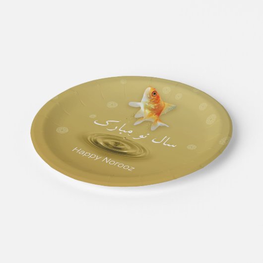Assiettes En Carton Joyeux Nouvel An perse Poisson Norooz (Angle)
