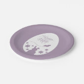 Assiettes En Carton Joyeux Oeuf de Pâques moderne Pastel violet (Angle)