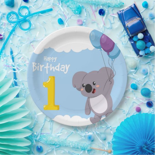 Assiettes En Carton Joyeux Ours d'anniversaire (Fête)